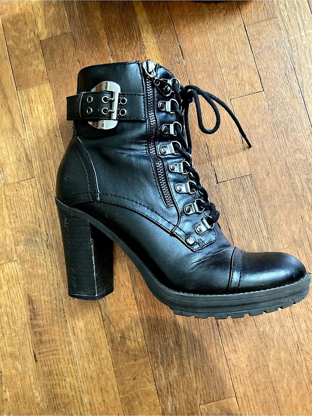 Kuru Black Moto Ankle Boots